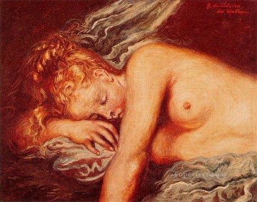 girl asleep Giorgio de Chirico Metaphysical surrealism Oil Paintings